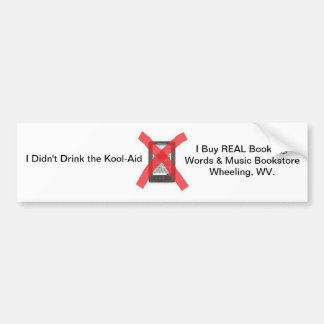 bumpersticker boekhandel met snijwv.