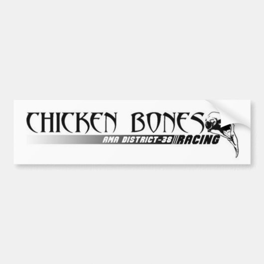Bumpersticker Botten tegen kippenras (Voorkant)