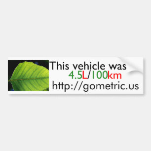 Bumpersticker brandstofefficiëntie