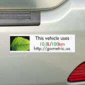 Bumpersticker brandstofefficiëntie (Op auto)