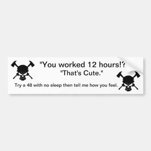 Bumpersticker brandweerman (Voorkant)