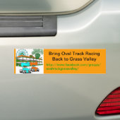 Bumpersticker, breng Oval Track Racing naar GV Bumpersticker (Op auto)