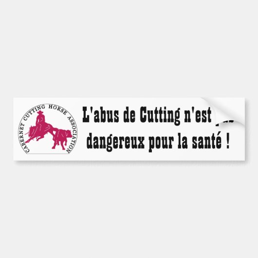 Bumpersticker Cabernet CHA Blanc Bumper Abus Roos (Voorkant)