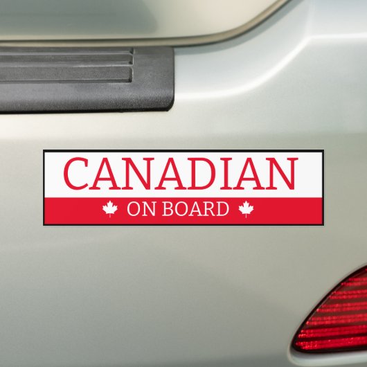 Bumpersticker - Canadees aan boord (Op auto)