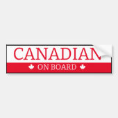 Bumpersticker - Canadees aan boord (Voorkant)