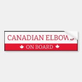 Bumpersticker - Canadese ellebogen aan boord (Voorkant)