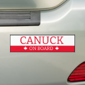 Bumpersticker - Canuck aan boord (Op auto)