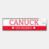 Bumpersticker - Canuck aan boord (Voorkant)