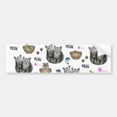 Bumpersticker Cat Kittens Meow (Voorkant)