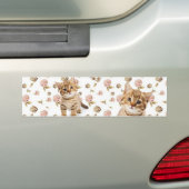 Bumpersticker Cat Kittens Meow (Op auto)