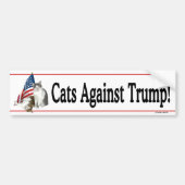 Bumpersticker "Cats against Trump" (Voorkant)