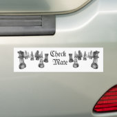 Bumpersticker checkmate (Op auto)