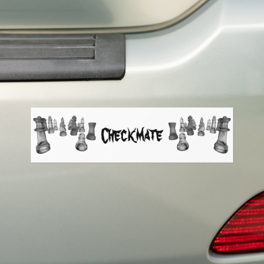 Bumpersticker checkmate (Op auto)