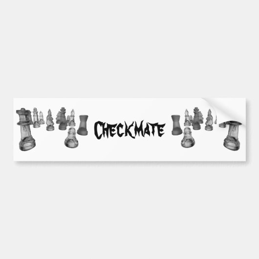 Bumpersticker checkmate (Voorkant)