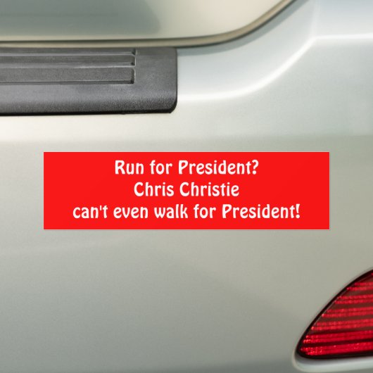 Bumpersticker "Chris Christie" (Op auto)