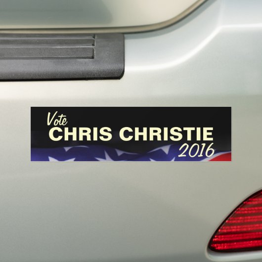 Bumpersticker CHRIS CHRISTIE 2016 (Op auto)