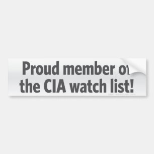 Bumpersticker CIA-controlelijst