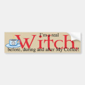 bumpersticker Coffee Witch (Voorkant)