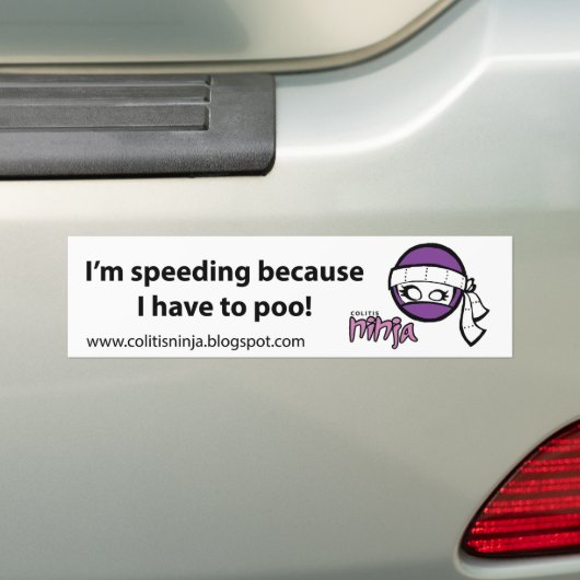 Bumpersticker (Colitis & Crohn) (Op auto)