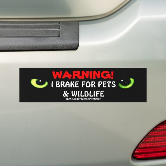 BUMPERSTICKER COLLECTIE DIERVEILIGHEID (Op auto)