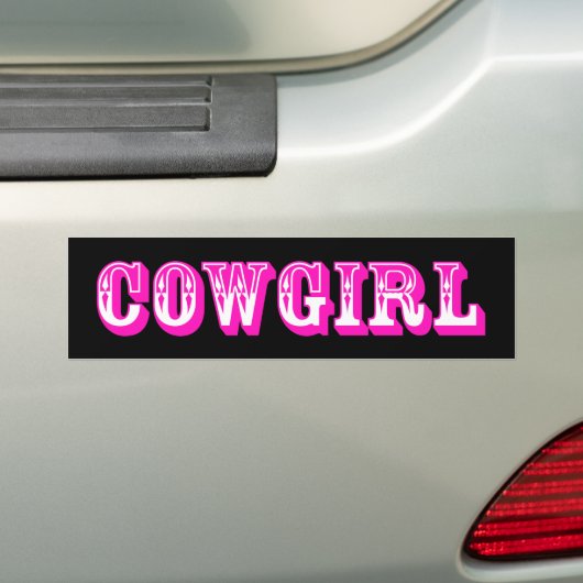 Bumpersticker "Cowgirl" (Op auto)