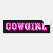 Bumpersticker "Cowgirl" (Voorkant)