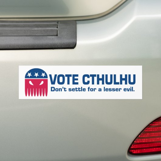 Bumpersticker Cthulhu (Op auto)