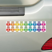 Bumpersticker - Cute Rainbow Owl Pattern (Op auto)