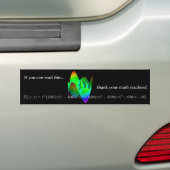 Bumpersticker: dank aan uw leraar wiskunde ! 3 bumpersticker (Op auto)