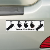 Bumpersticker "Dank je, donker" (Op auto)