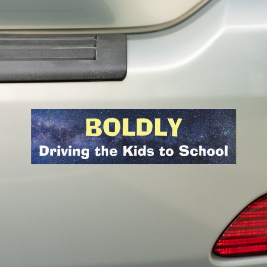 Bumpersticker - Dapper rijden de kinder naar schoo (Op auto)
