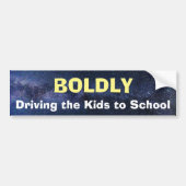 Bumpersticker - Dapper rijden de kinder naar schoo (Voorkant)