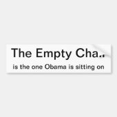 Bumpersticker - De lege stoel (Voorkant)