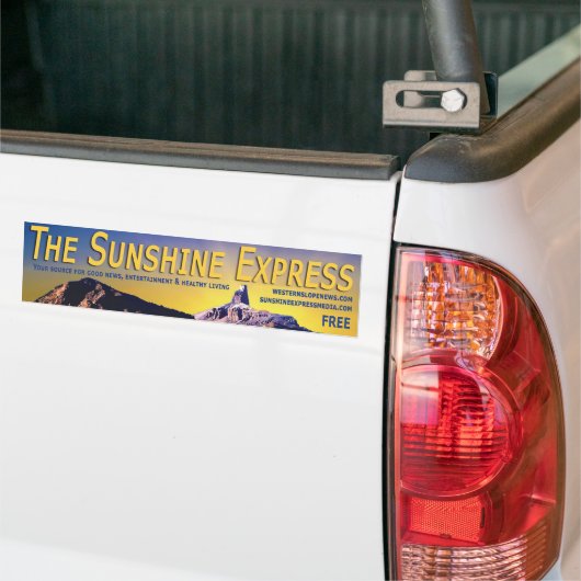 Bumpersticker - De Sunshine Express Banner #3 (Op Truck)