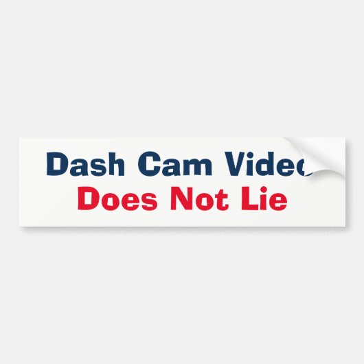 Bumpersticker - De video van de Cam van het Dash n (Voorkant)