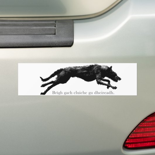 Bumpersticker Deerhound (Op auto)