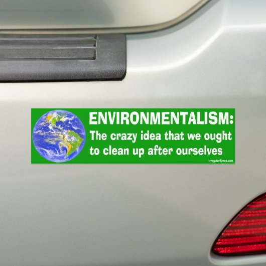 Bumpersticker Definitie van het milieubeleid (Op auto)