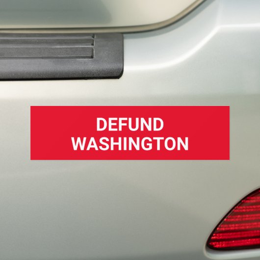 Bumpersticker Defund Washington (Op auto)