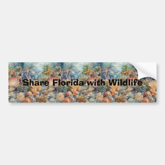 Bumpersticker delen met Wildlife Shells (Voorkant)