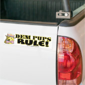 Bumpersticker Democraat Pups (Op Truck)