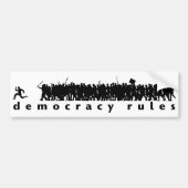 Bumpersticker Democratieregels (Voorkant)