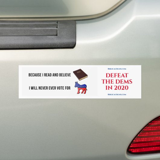 Bumpersticker "Dems afbreken" (Op auto)