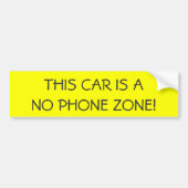 Bumpersticker - DEZE AUTO IS GEEN TELEFOONZONE! (Voorkant)