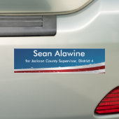 Bumpersticker die Sean Alawine ondersteunt (Op auto)