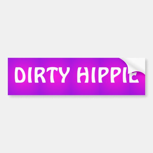 Bumpersticker "Dirty Hippie" (Voorkant)