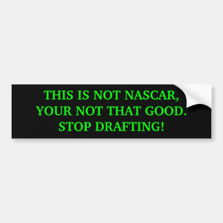 Bumpersticker, DIT IS NIET NASCAR, Bumpersticker