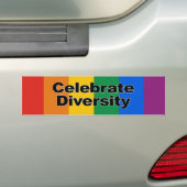 Bumpersticker Diversiteit 2 vieren (Op auto)