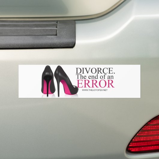Bumpersticker - "Divorce. Het einde van een fout." (Op auto)