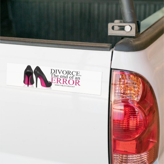 Bumpersticker - "Divorce. Het einde van een fout." (Op Truck)