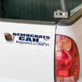 Bumpersticker Donkey Head van de Republikein niet (Op Truck)